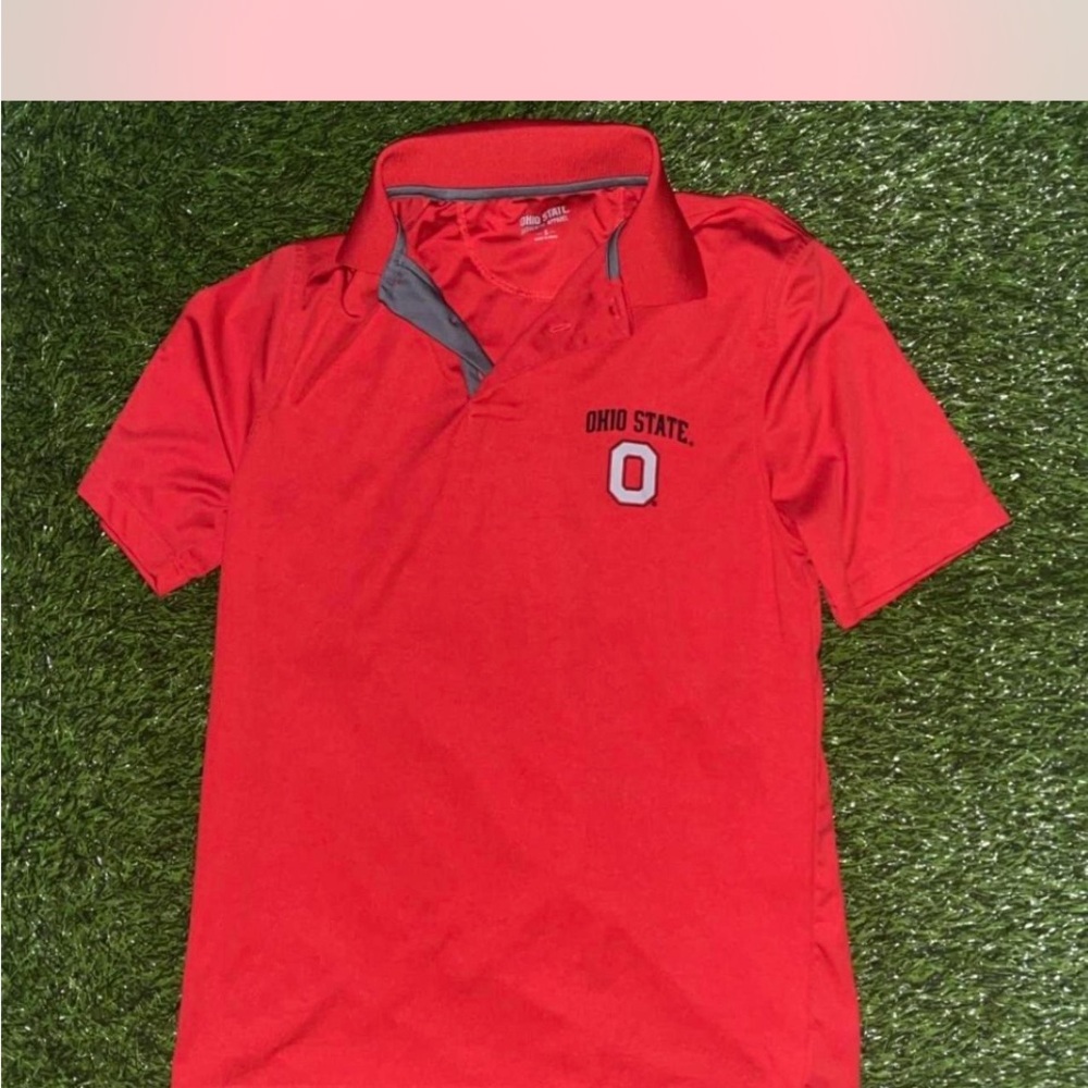Ohio State Buckeyes Men's Red Golf Polo Shirt Size Small